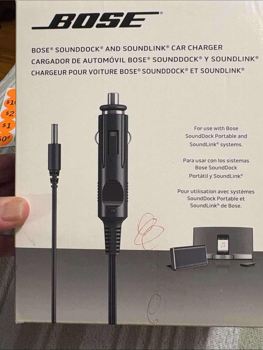 Bose Black Car Charger for SoundDock and SoundLink